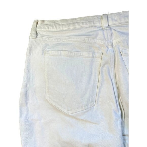 Abercrombie & Fitch Womens Jeans‎ Size 33 / 16 White Ultra High Rich Kick Flare - Picture 10 of 10